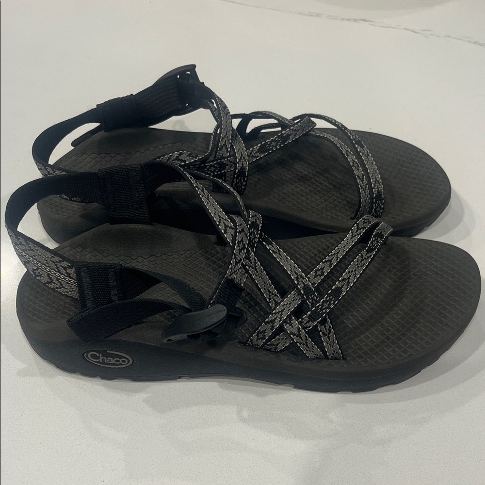 Chaco Black and Gray Strappy Sport Sandals - Picture 4 of 5